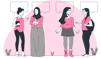Women talking-bro